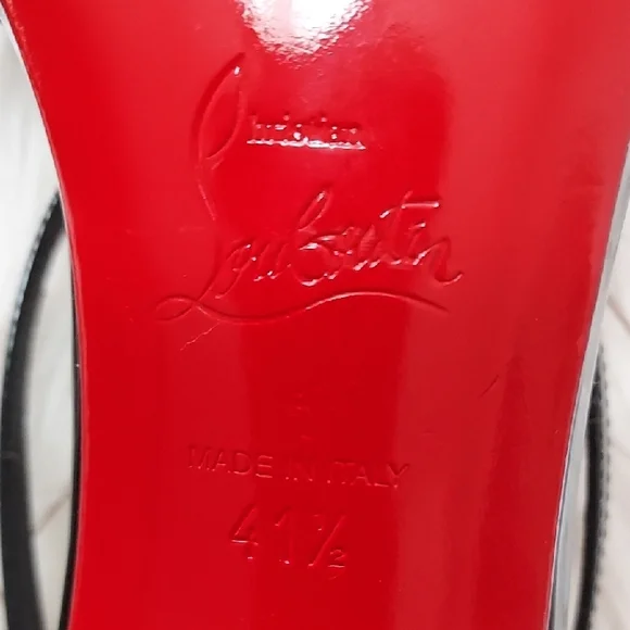 Black Patent Leather Stiletto Heels - Picture 8 of 8